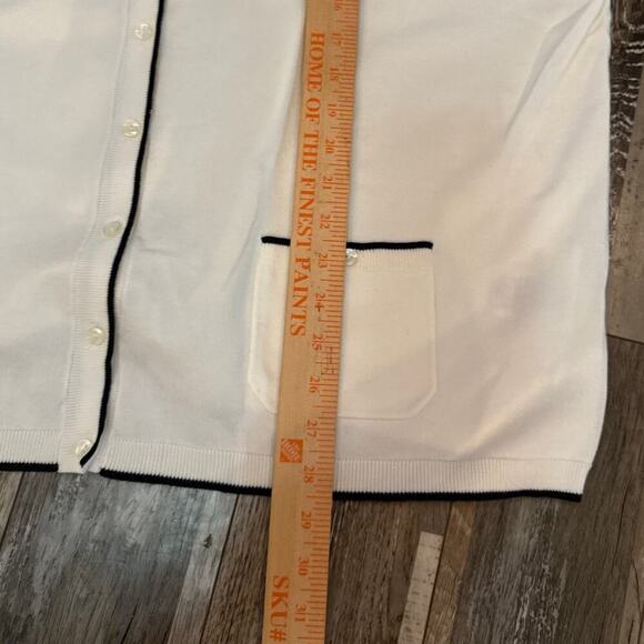 Lands' End Cardigan Sweater Plus Size 3X Button Front Knit 3/4 Sleeves Pockets - Picture 7 of 8